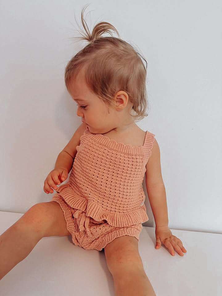 Crochet shorts | Dusty pink