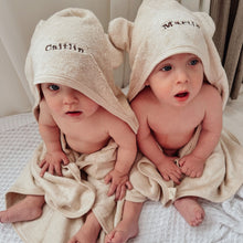 Load image into Gallery viewer, personalised towel baby towel kids towel hooded towel bath bath time
