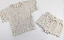 Load image into Gallery viewer, Shorts and T-shirt set | Beige Speckle
